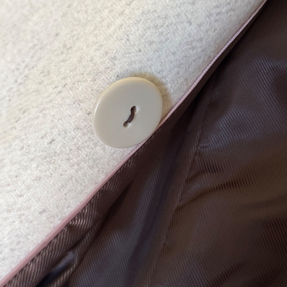 Mango Double breasted wool car coat ecru Small - Picture 10 of 11